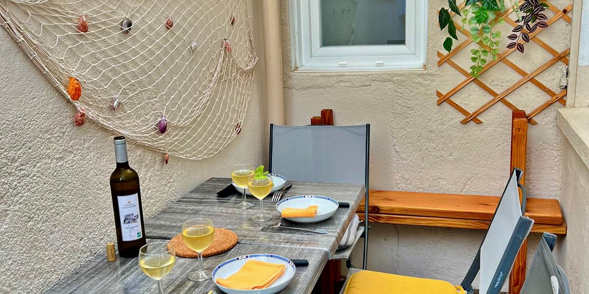 Patio  cosy à Pescad’Home Valras-Plage
