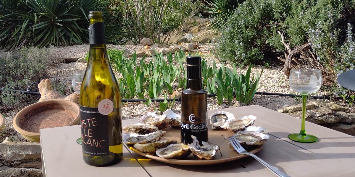 Test de vinaigre de Cyril Codina sur des huîtres
