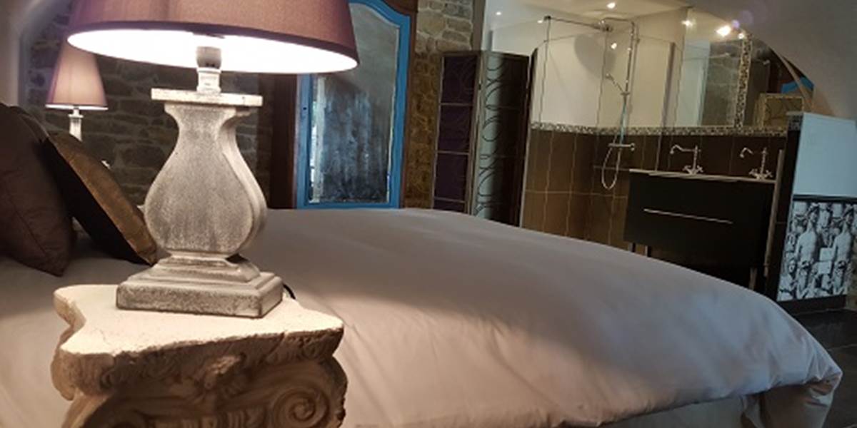 La salle-de-bains dans la chambre