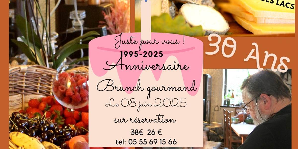 Brunch Gourmand pour les 30 ans du Ranch des Lacs le 08 juin 2025