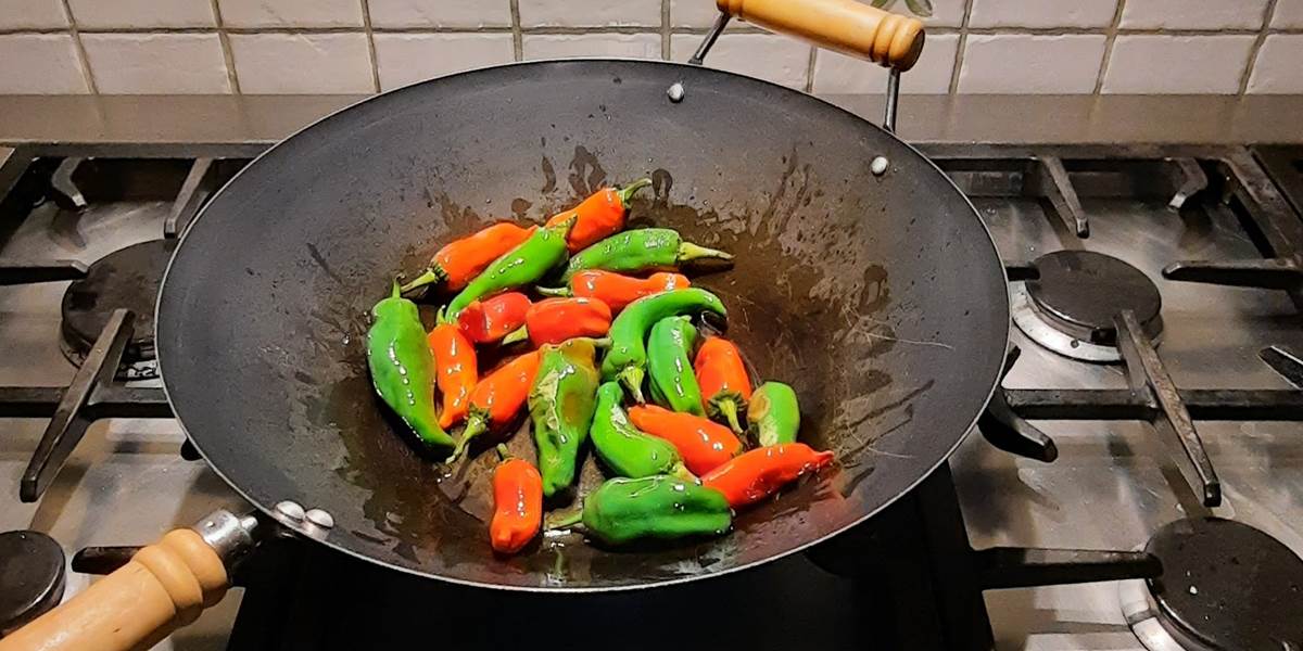 Les pimentos du potager
