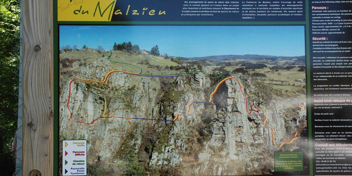 Les Chalets de la Margeride: Parcours via ferrata