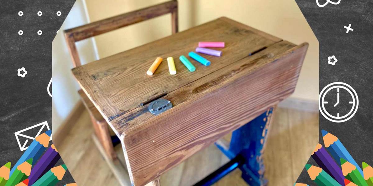 petit banc d'école la demoiselle ô bois