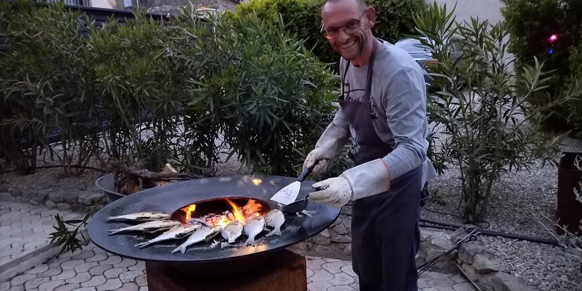 Soirée poisson à la table d'hôtes du Coq du Nord -Mailhac