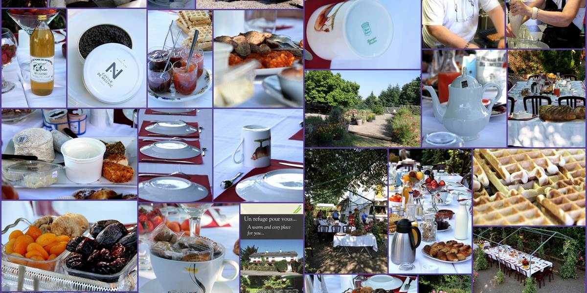 montage petit déjeuner gourmand - brunch en terrasse au Ranch des Lacs photo de B
