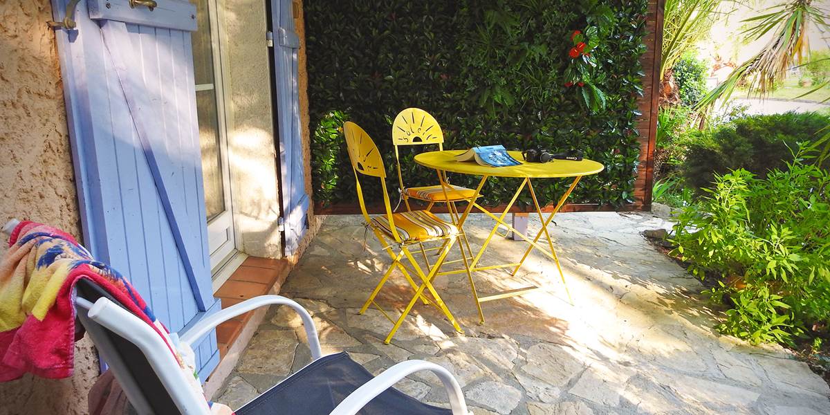 terrasse ombragée plein sud