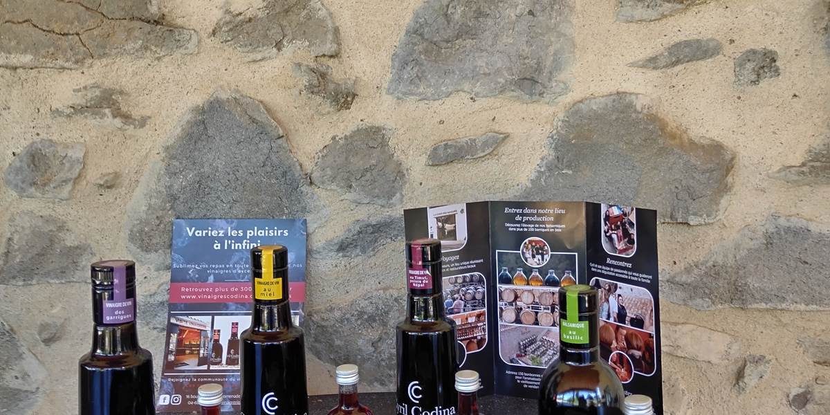 Vinaigre Cyril Codina à la table d'hôtes du Coq du Nord-Mailhac
