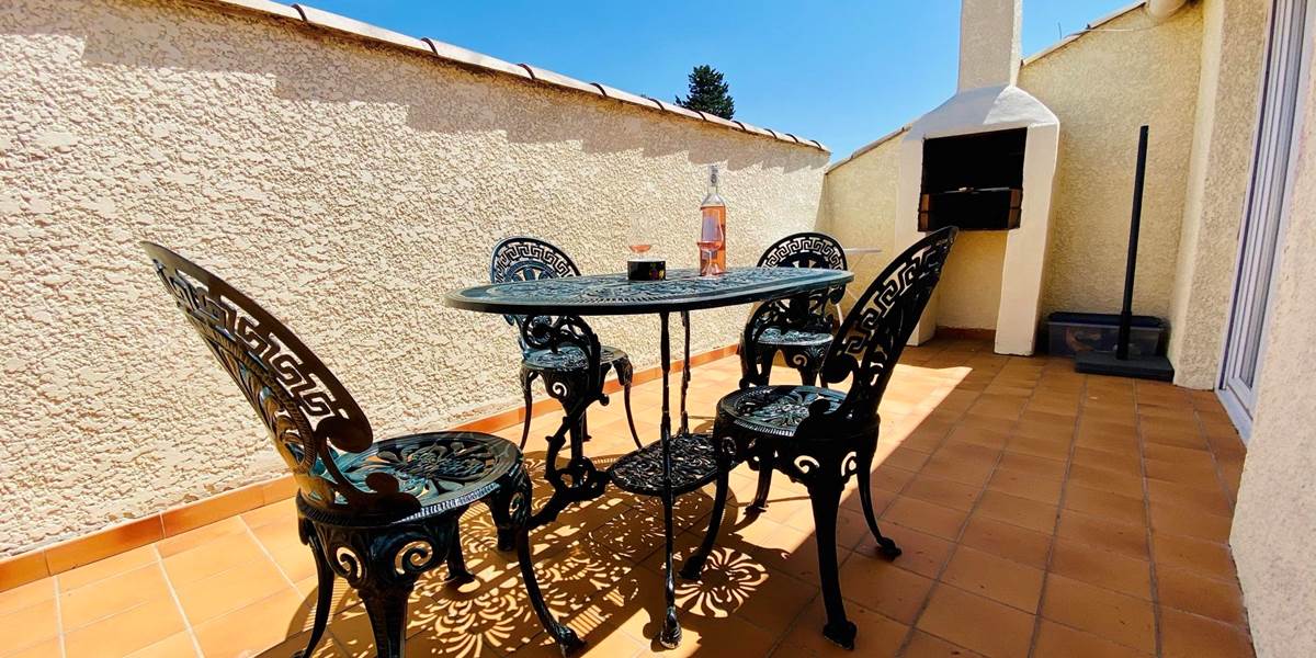 Terrasse privative du gîte