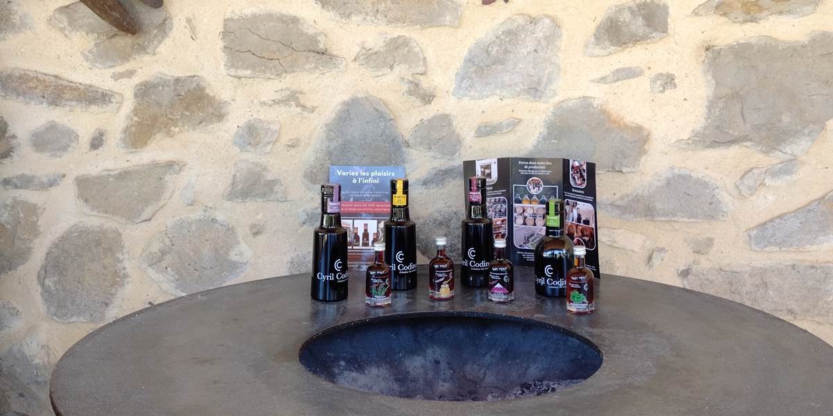 Vinaigre Cyril Codina à la table d'hôtes de Le Coq du Nord-Mailhac