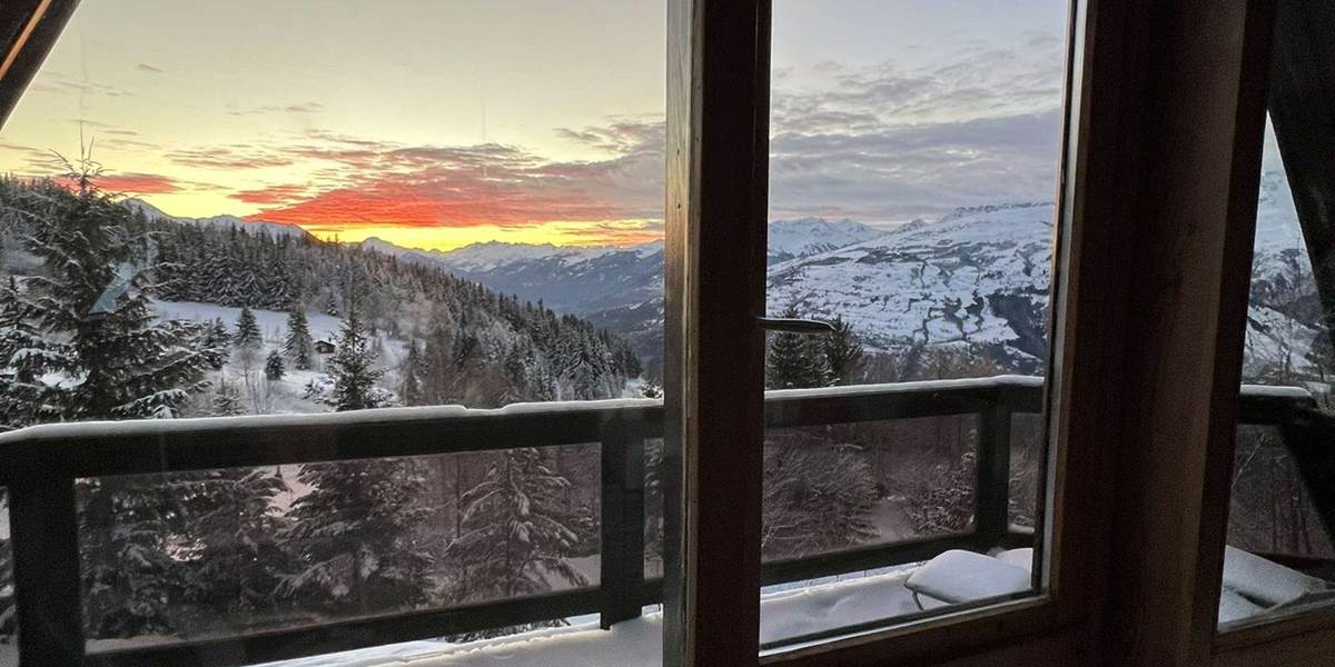 VUE COUCHER DE SOLEIL  DU BALCON DU SALON