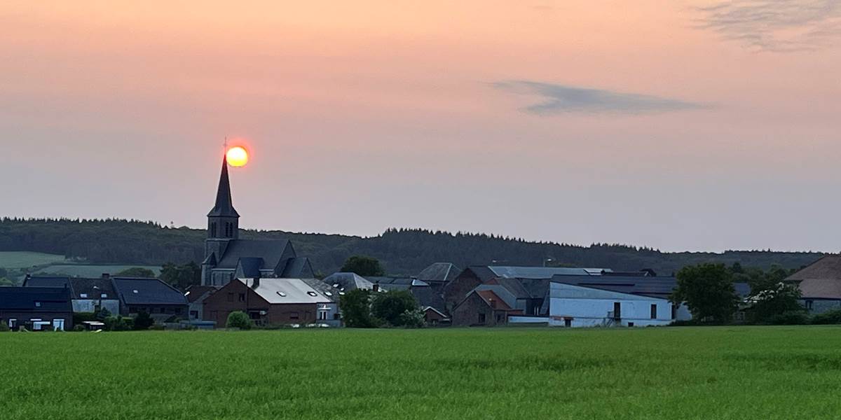 Vue sur le village d'Hanzinne