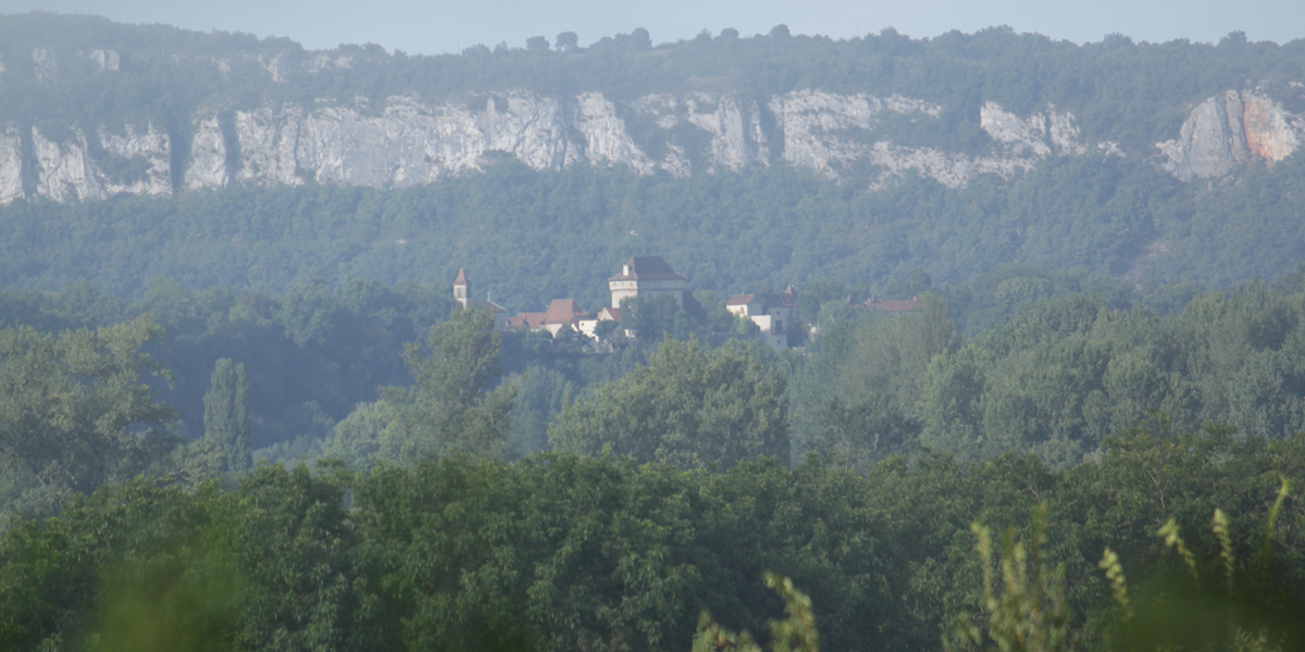 vue depuis le gîte sur le saut de la mounine