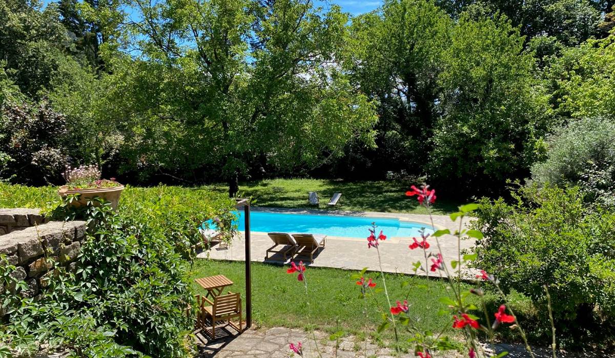 L'AUBERGE DU RANC : vue de la terrasse