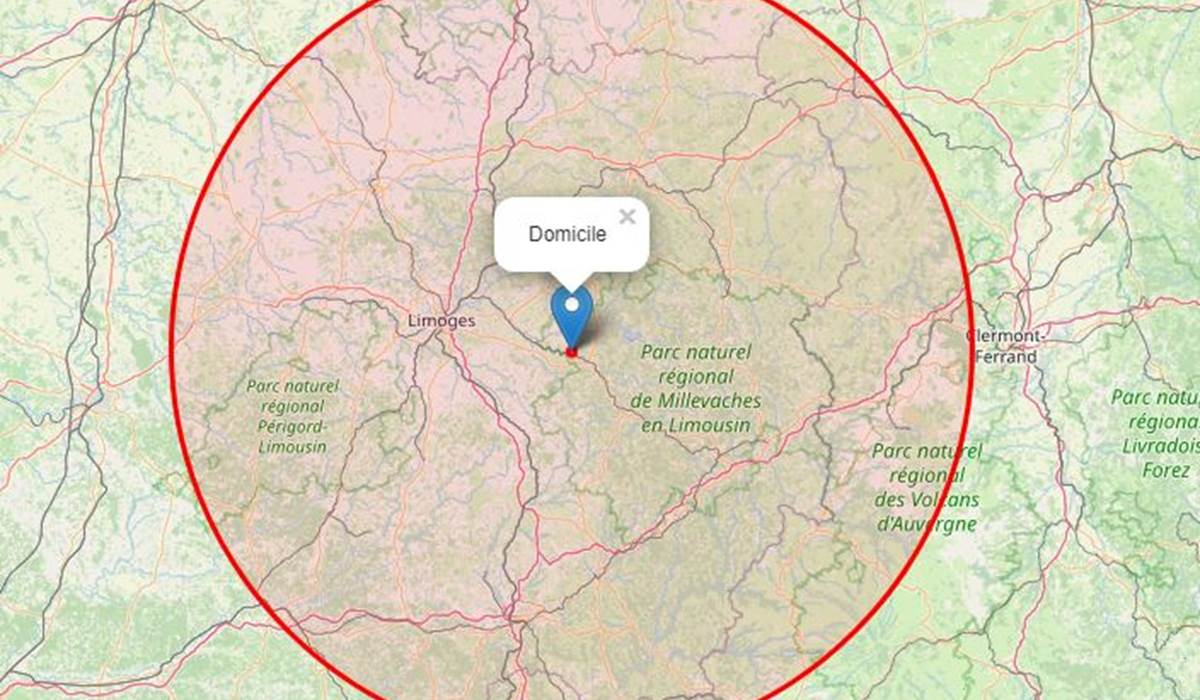Dans un rayon de 100 km autour du Masjoubert 87120 Augne