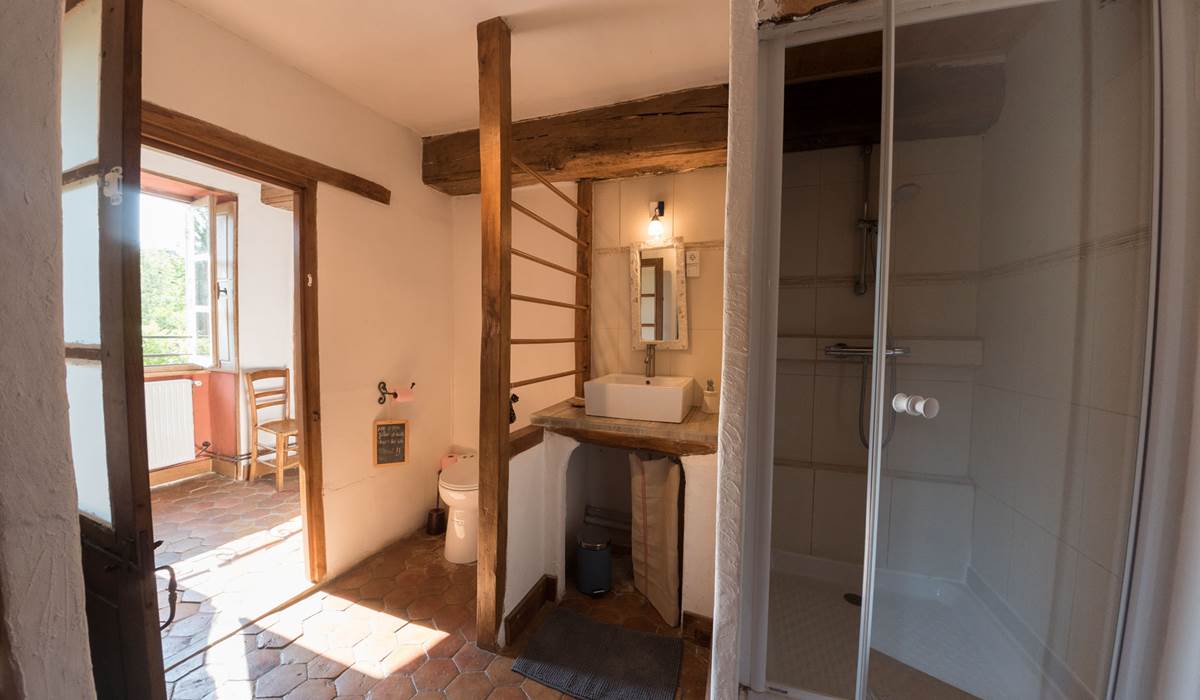 Sdb Tomettes B&B Esprit d'un Moment a` Nolay