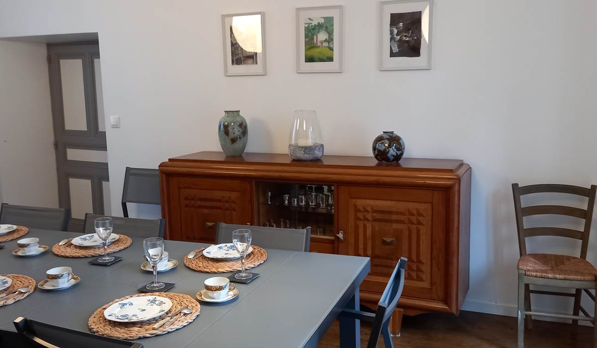 Salle à manger, chambre d'hôtes La Babinerie Saint Léonard de Noblat
