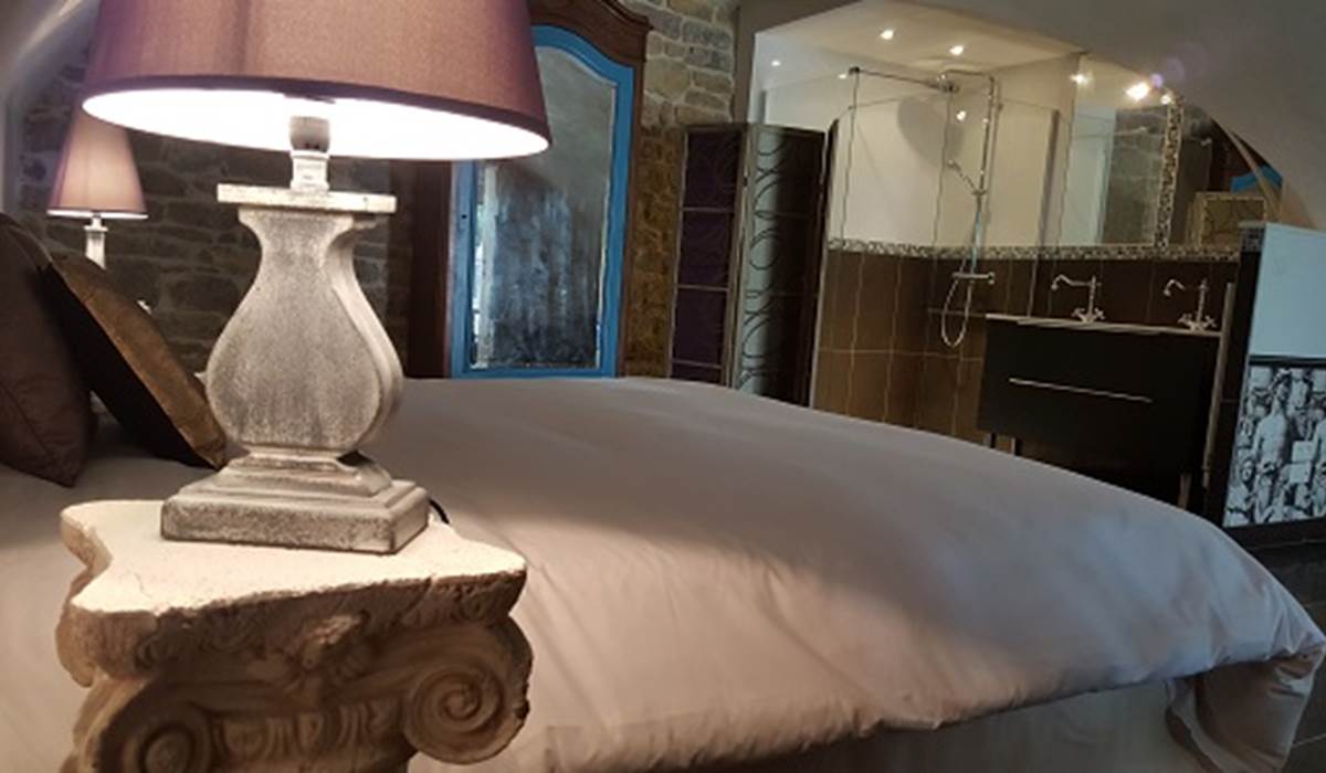 La salle-de-bains dans la chambre