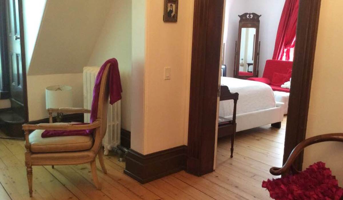Accès aux chambres et son coin café