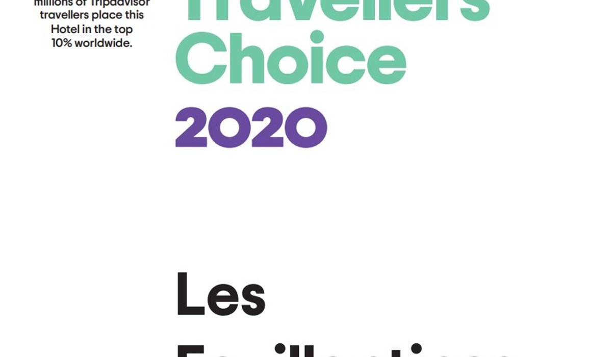 Tripadvisor travellers' choice 2020 Feuillantines dordogne