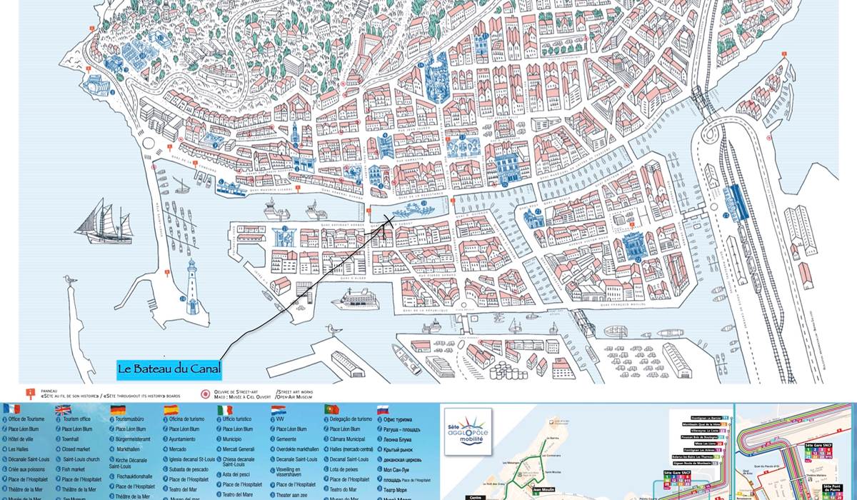 Le Bateau du Canal Sète plan