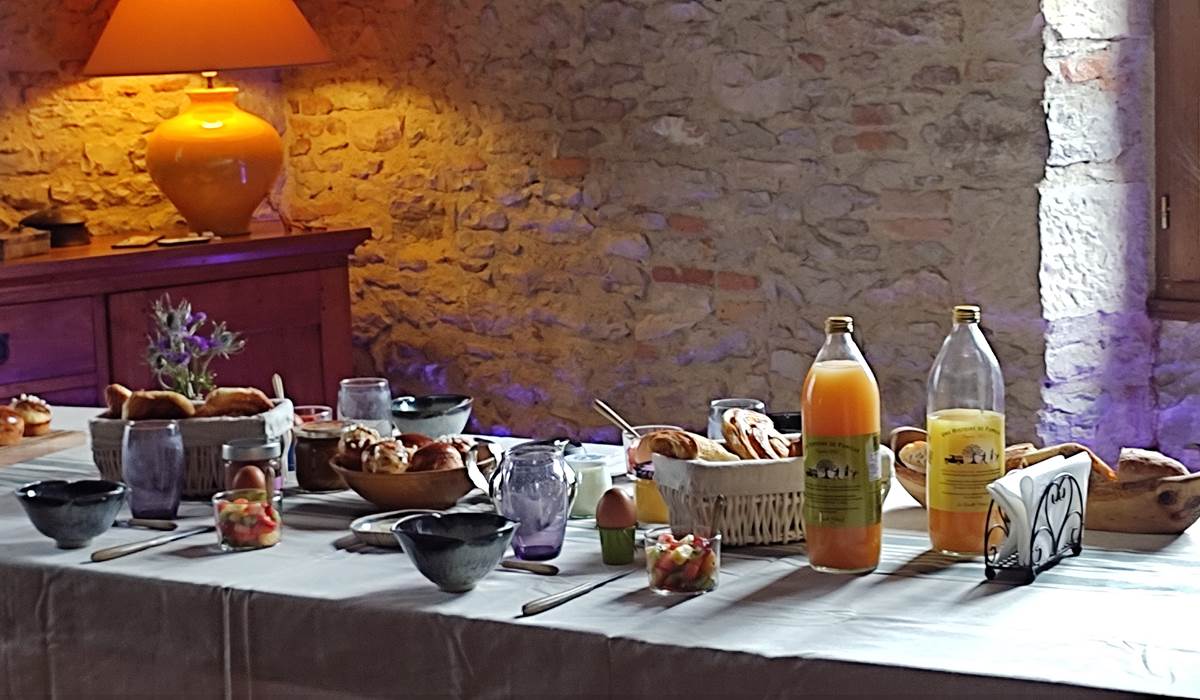 Domaine les Garrigues Petit déjeuner