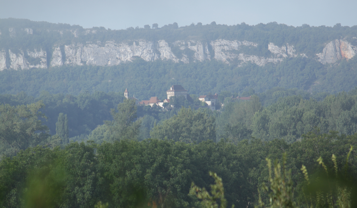 vue depuis le gîte sur le saut de la mounine