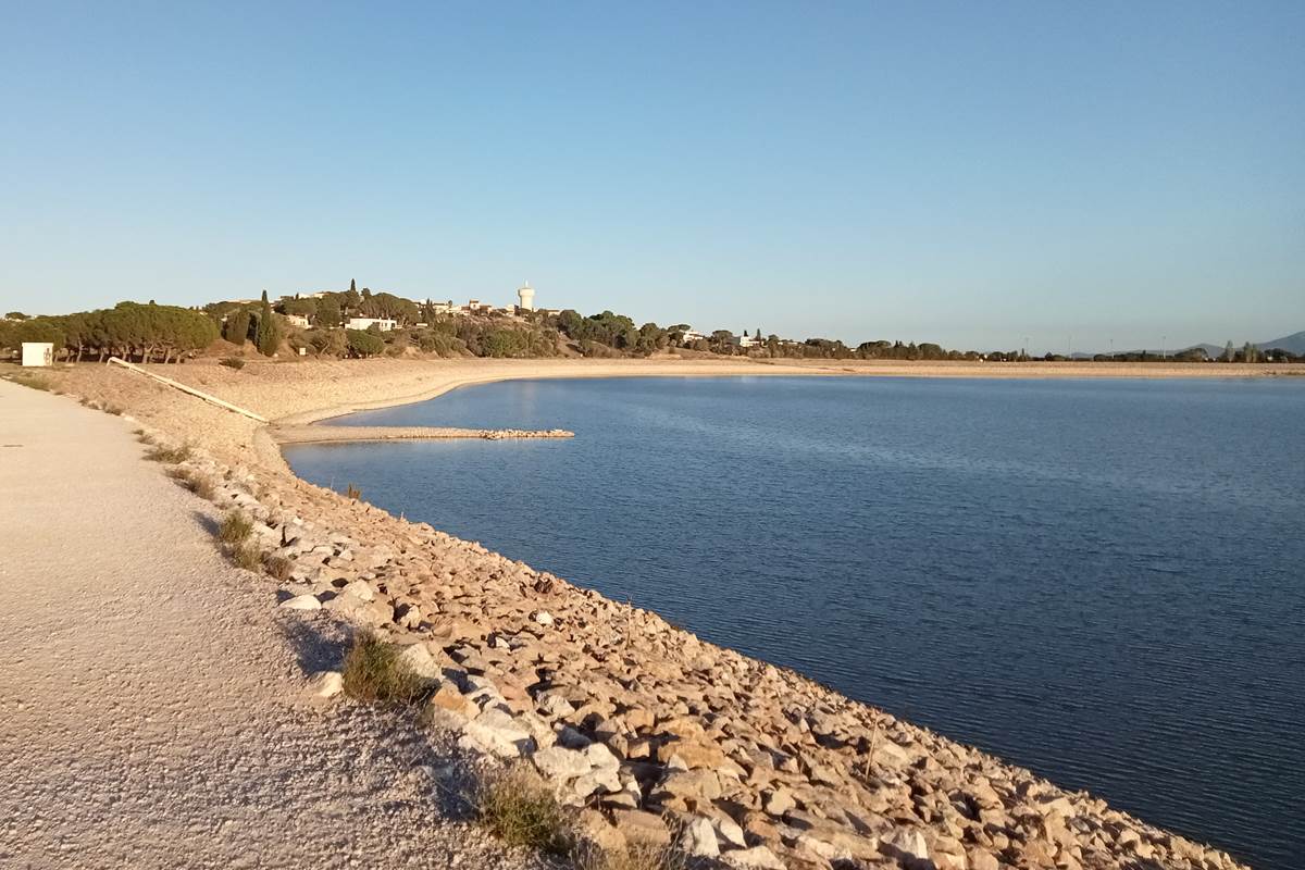 Le Mas Palegry chambres d'hôtes - le soleil se couche au lac de Villeneuve de la Raho