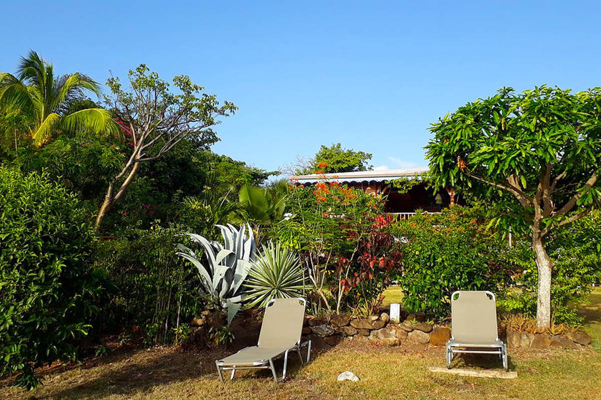Jardin avec espace détente