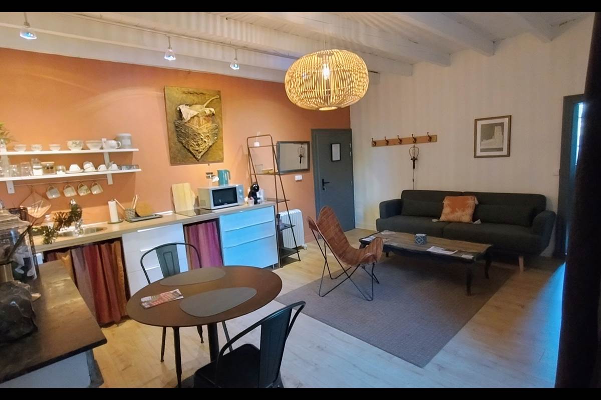 salon-cuisine-salle à manger-appartement16 bis-gite-hotel