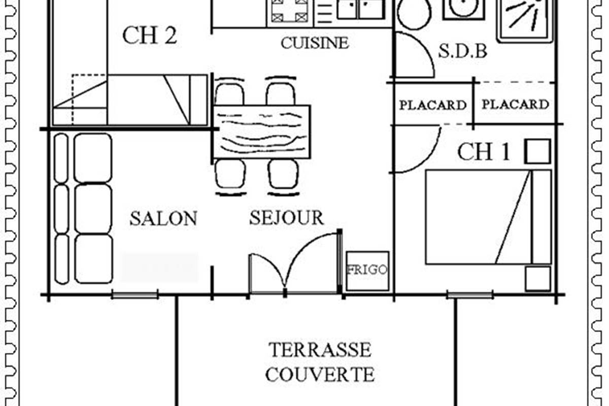 plan chalet 3 pers au coeur du Bassin - Lanton