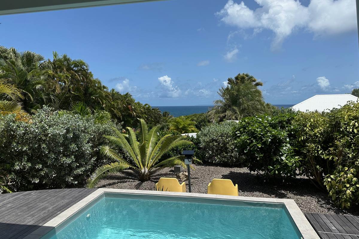 Iguane House villas & Micro Spa Villa Mangrove  piscine et vue mer