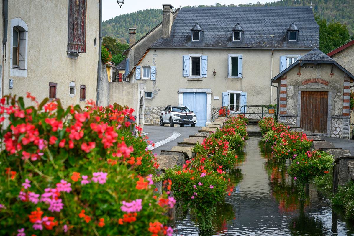 Le canal du moulin fleuri en été
