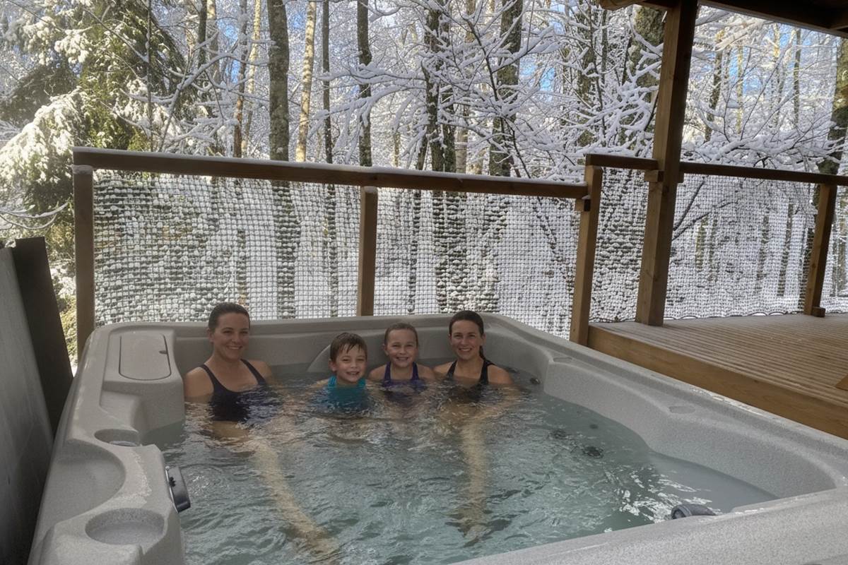 Spa privatif chauffé à 38°C