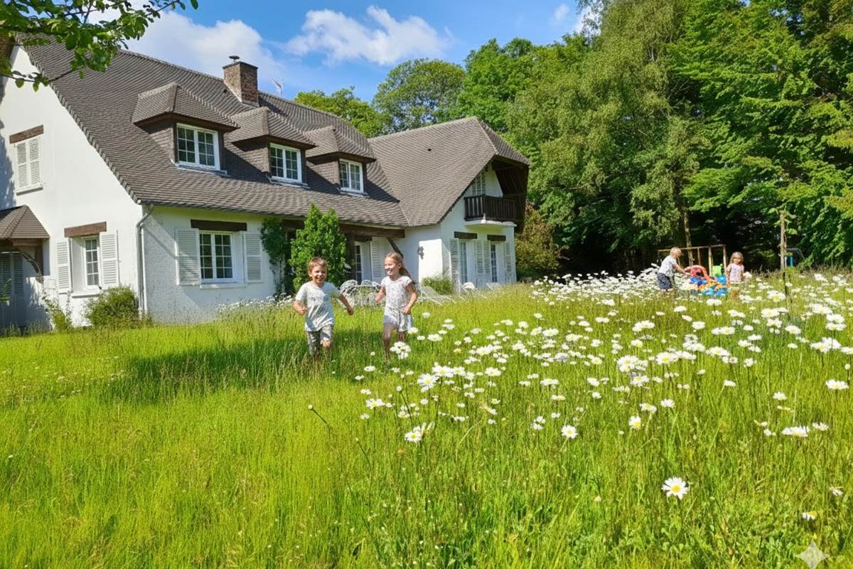 Enfants dans le jardin