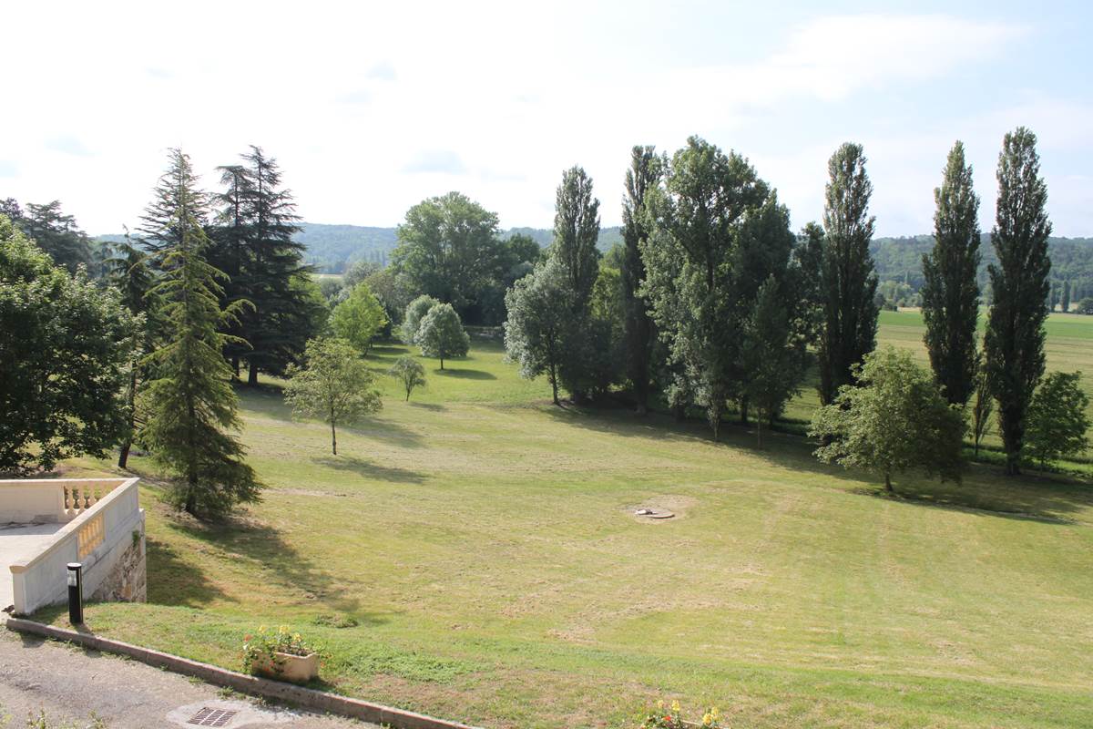 Vue du parc depuis gîtes