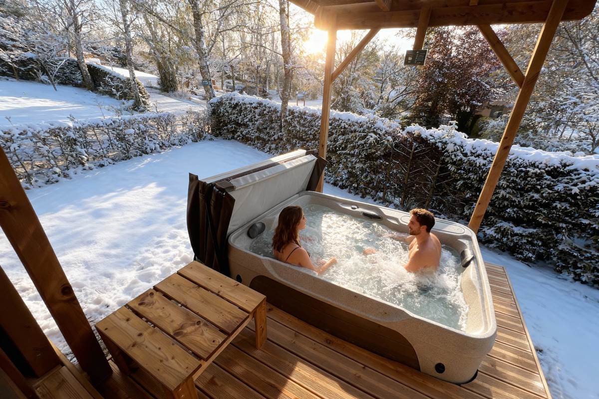 Spa privatif chauffé à 38°C