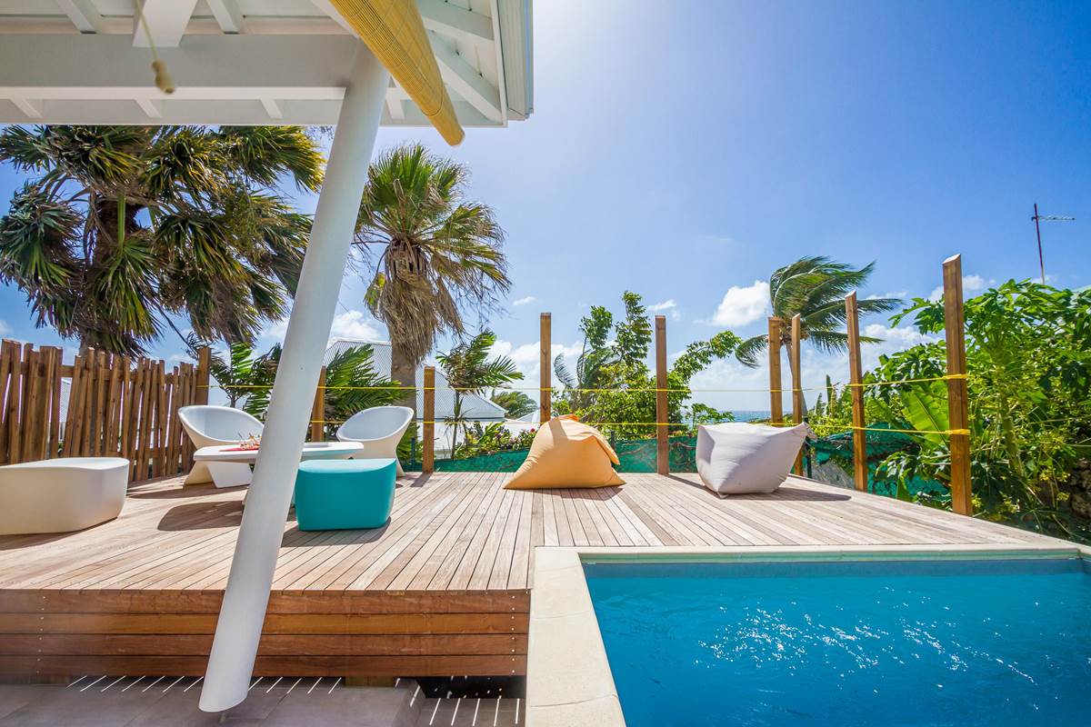 Iguane House villas & Micro Spa Suite Passion espace terrasse et piscine