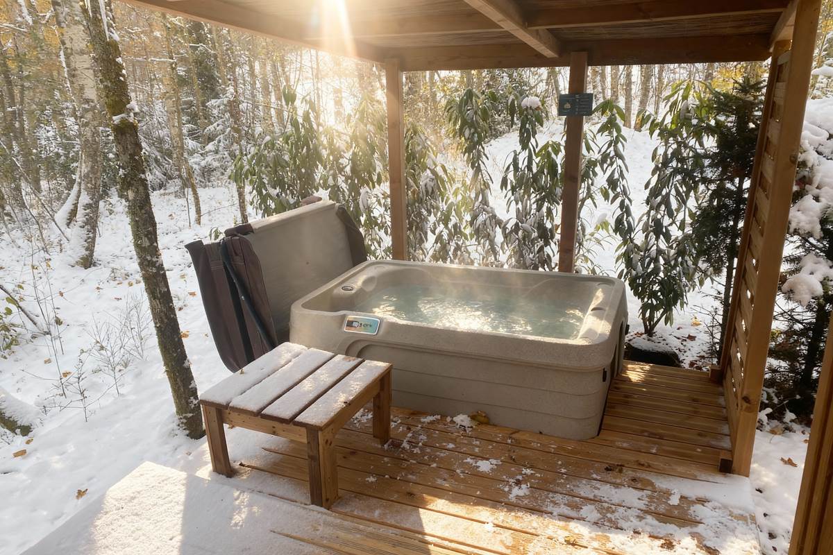 Spa privatif chauffé à 38°C
