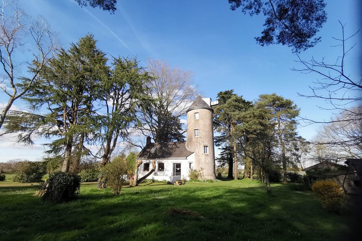 Jardin en hiver, moulin de La Retardière, Orvault, Loire Atlantique
