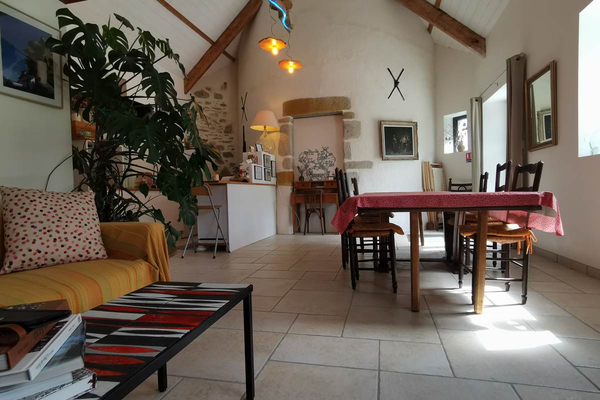 Pièce de vie, moulin de La Retardière, Orvault, Nantes métropole, Loire Atlantique, Pays de La loire