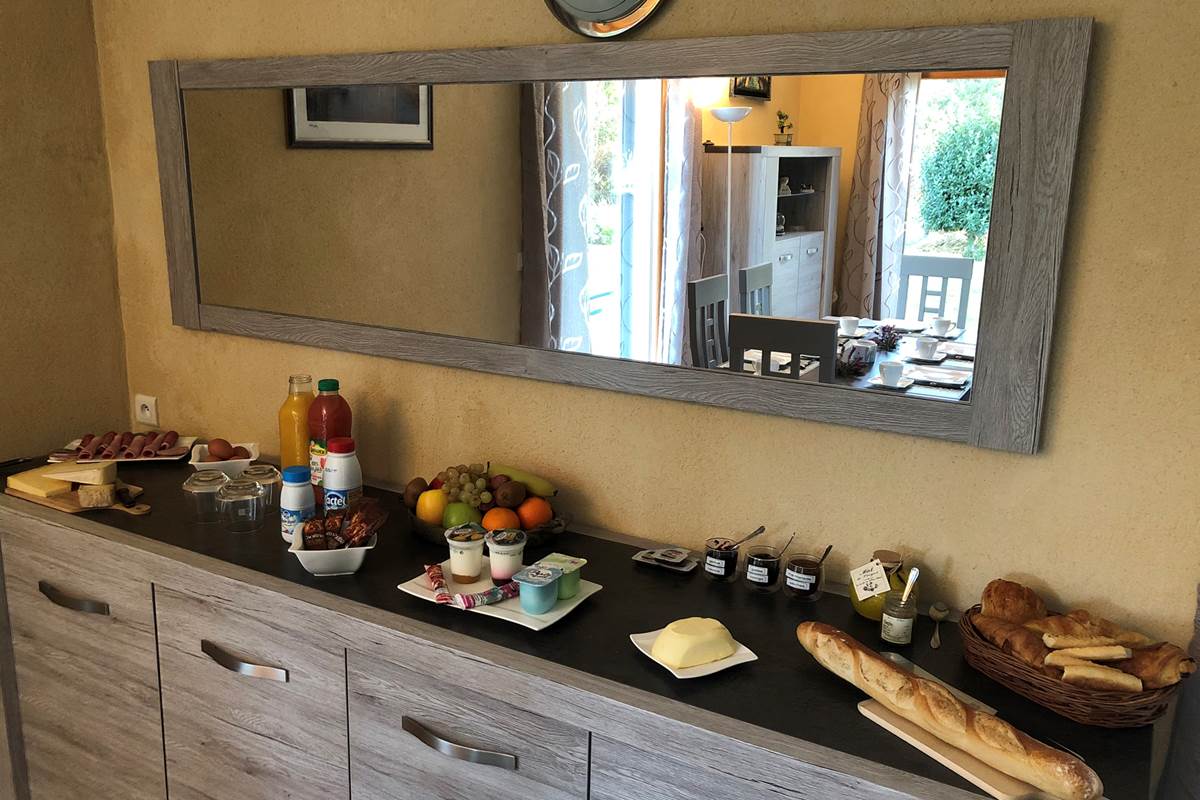 le buffet du petit déjeuner