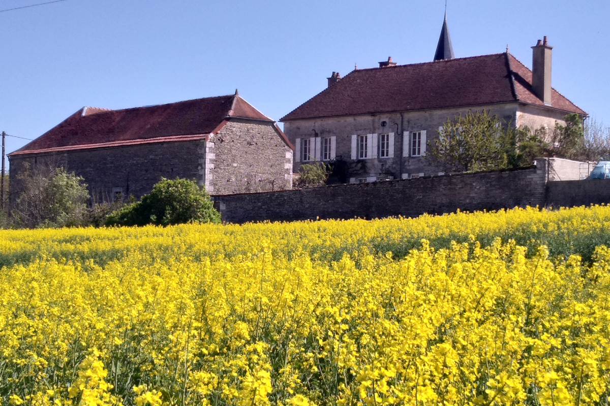 La chambre donne de ce côté de la maison