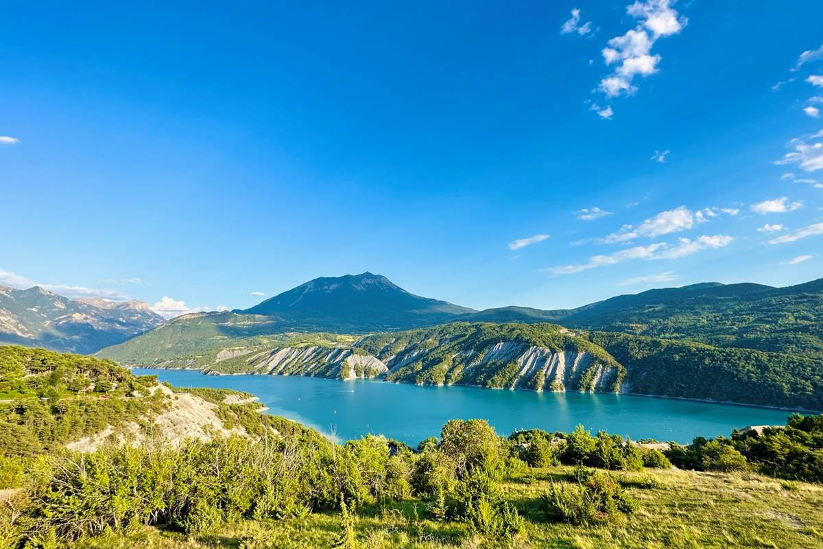 Le lac depuis le chemin des Grisons