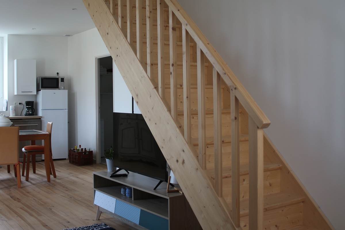 Escalier vers niveau 2.