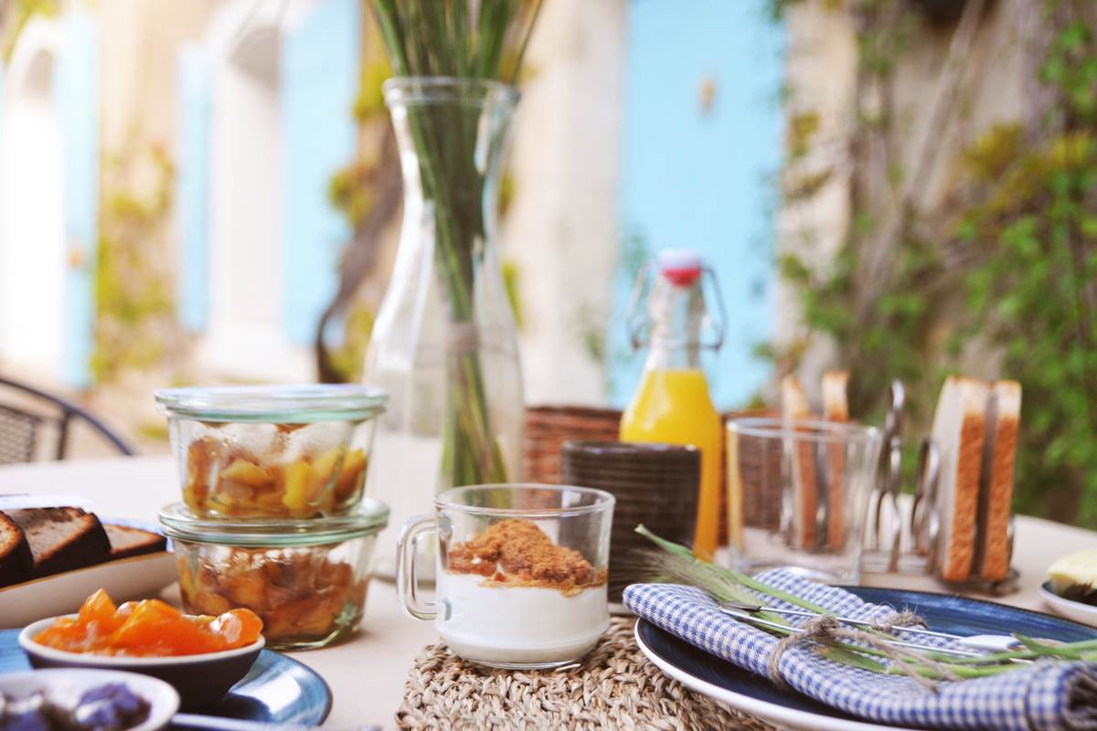 Le petit déjeuner du Mas des Perrines