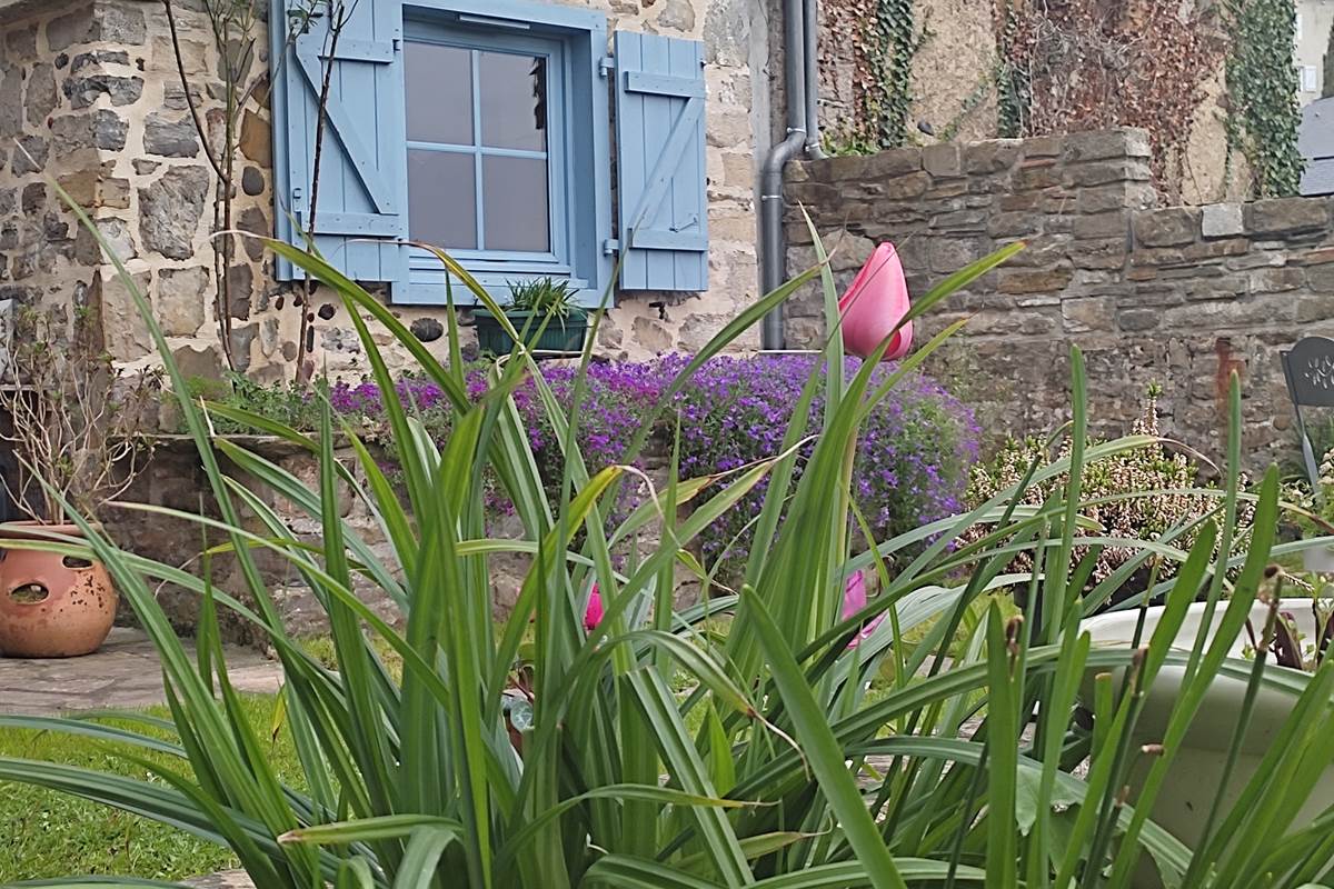 Maison d'hôtes l'Amphitryon - La terrasse au printemps