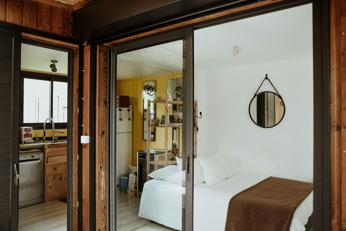Le lit double intérieur en coin passant