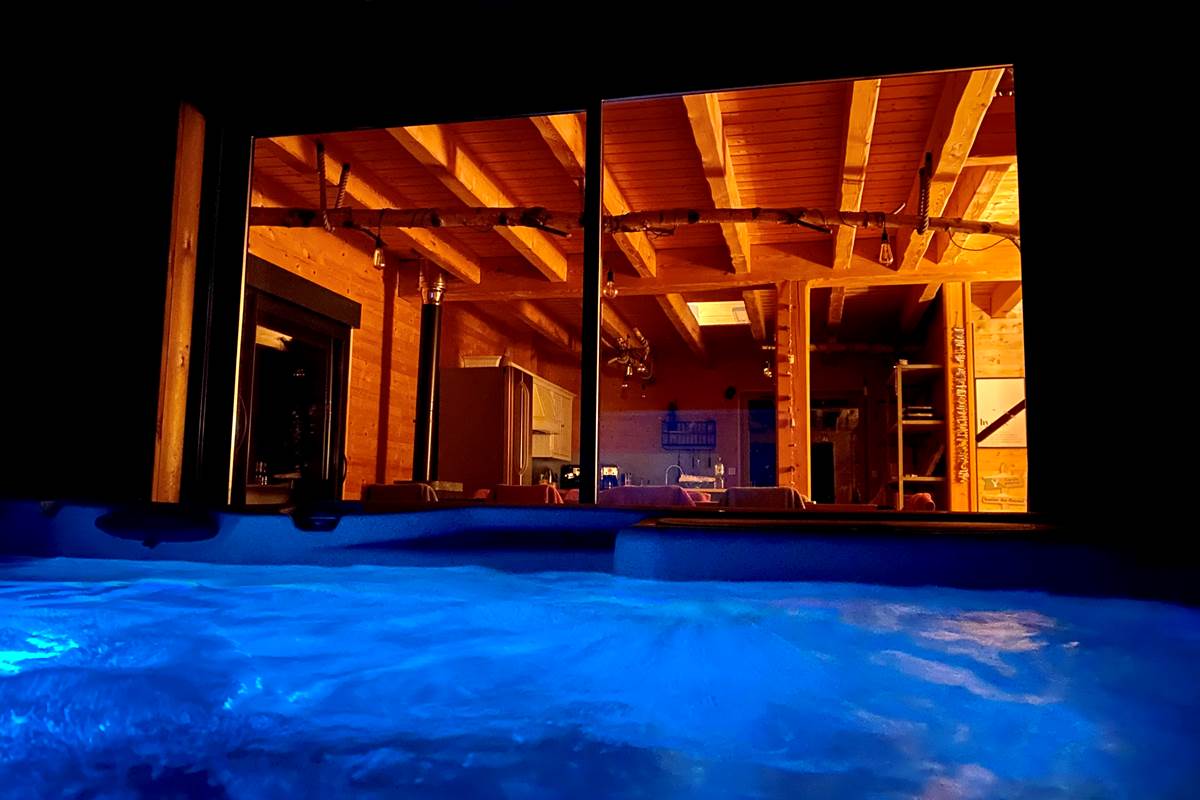 Vue de nuit depuis le spa