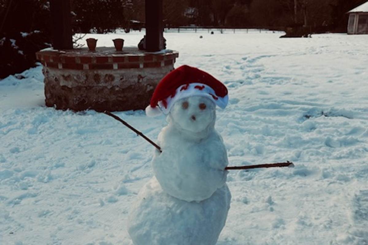 Premier bonhomme de neige réalisé par Ethan 2026