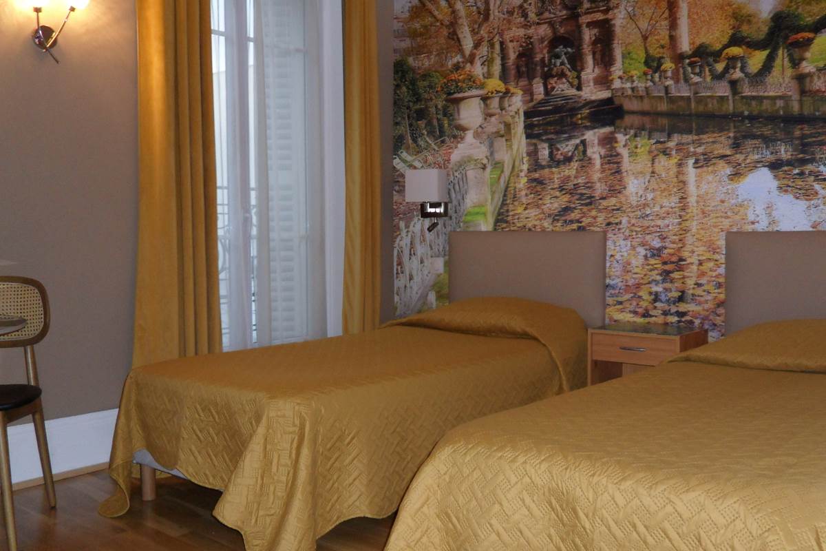chambre 2 lits hotel jean bart paris